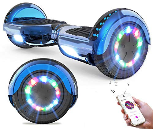 GeekMe Hoverboards 6.5”Zweimotoren 2-Rad-Hoverboards Hoverboards mit LED-Leuchten Bluetooth