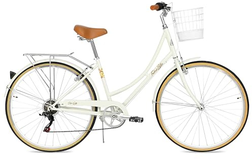 FabricBike Step City - Step City Bike pour Femme Vintage Retro Urban Bike City Style néerlandais avec dérailleur et Panier Selle Confortable