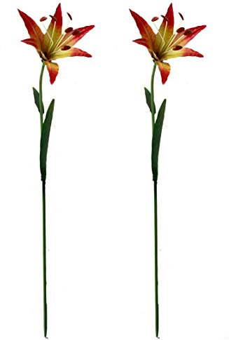 DARO DEKO Metall Garten-Stecker Lilie 76cm 2 Stück
