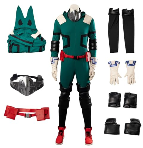 Cosfun Herren Anime Cosplay Jumpsuit Hero Kostüm Anzug Upgraded Ver Full Sets Halloween, Mehrfarbig, M