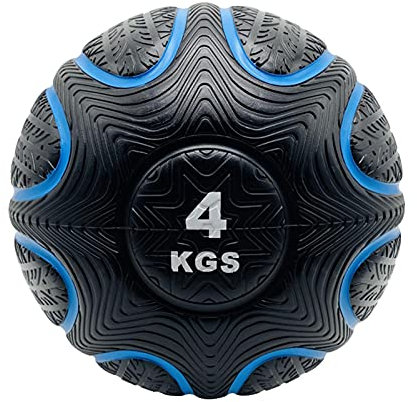 Medizinbälle Hua Übung Fitness Medizinball 4 Kg, Hohe Elastischer Gummiball, Feste Schwerkraftkugel, Balance-Training Ball, Anti-Rutsch Und Tropfen