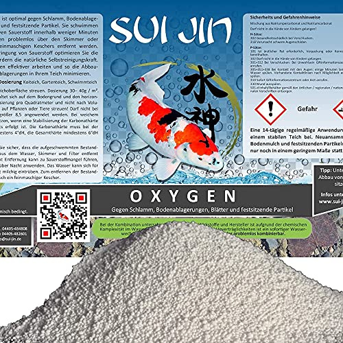 Sui JIN Oxygen O2 Biologie Optimierung mit Sauerstoff Peroxyd Koi Teich Gartenteich Schwimmteich (Oxygen 10 kg)