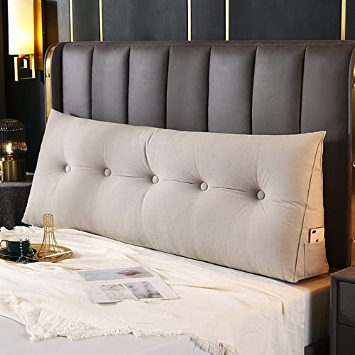 GUOGUODA Multifunktional Bett Kopfteil Gepolstert,Bequemes Lesekissen und Rückenteil im Bett,Dekorativ Kopfteil für Bett,Ergonomie Rückenlehne Wandkissen,Tragbar Kopfstütze Wandschutz Bett