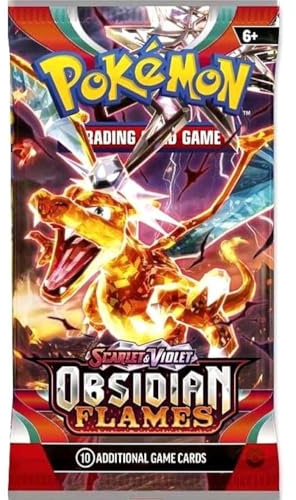 Pokemon - Obsidian Flames Single Sealed Booster Pack - 10 Cards - Pack Artwork May Vary