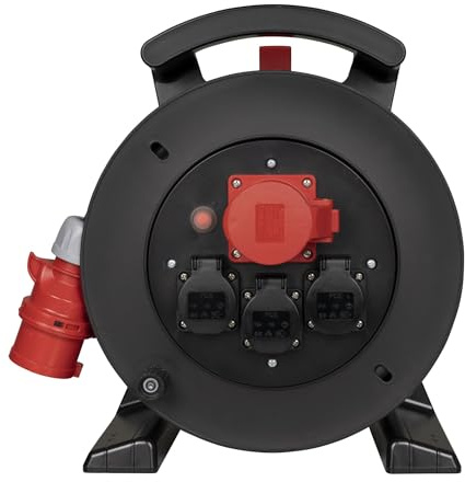 Jumbo-Kabeltrommel 2.0 25m H07BQ-F 5G2,5 qmm blau 3x 230V + 1x CEE 16A 5pol 6h