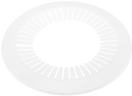sourcing map 2Stk Rohrdeckel Dekoration 140mm-168mm PP Plastik Wappen Kragen Wasser Rohr Abfluss Linie Abdeckung Weiß