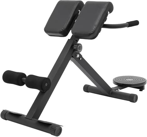 Begoniape Rückentrainer Hyperextension Bauchtrainer bis 120KG Multifunktion Mehrzweck Hantelbank Verstellbare Stabile Trainingsbank für Bizepstraining Bauchtraining Frontstöße