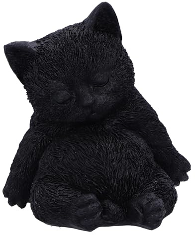 Nemesis Now Daydream 13 cm, Kunstharz, schwarz, Katzenfigur, Schwarze Katze, Ornament, Sammlerstück, Katzengeschenkware, gegossen aus feinstem Harz, fachmännisch handbemalt