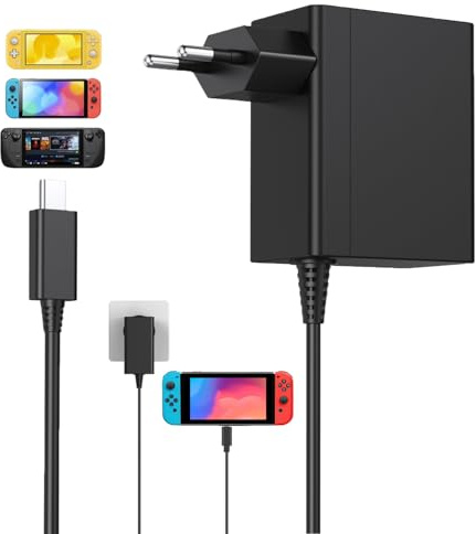 Caricatore per Switch 45W con Cavo 1.5M/5Ft USB Tipo C Carica Rapida