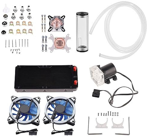 Kit de Refrigeración para Computadora DIY de 240 mm: Bloque Enfriador de CPU/GPU con Bomba, Depósito, Ventilador LED y Disipador de Calor para un de Refrigeración Eficiente