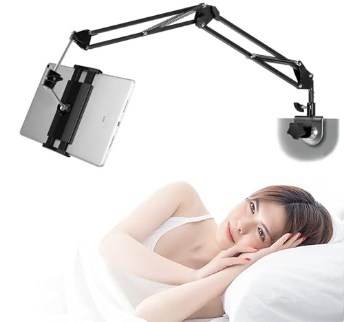 Soporte para tableta y teléfono para cama, soporte para iPad para escritorio, cabecero, mesita de noche, mesa, compatible con iPhone, iPad, Kindle u otro dispositivo de pantalla de 4.5 a 13 pulgadas