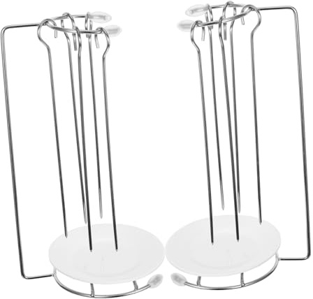 VICASKY 2Ensembles Support de Suspension Acier Inoxydable pour Brochettes pour Barbecue pour Kebab Grillades Extérieur