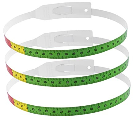 DIYEAH Ruban Mètre Ruban Tour de Tête et Bras Pp 56 Cm, Lot de 3 Set de Outils de Mesure Flexibles, Accessoire Test de Longueur Bébé Garçon et Filles Usage Quotidien