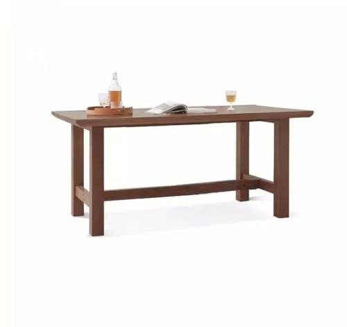 KOHUS Table de Salle à Manger Table à Manger en Bois Massif Pur, Style Nordique en Noyer Noir, Moderne et Simple, rectangulaire, for Salon Table de Cuisine