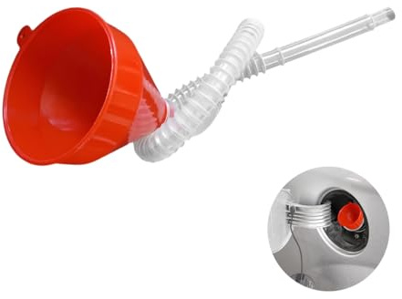 TNAIYH Imbuto flessibile per carburante con tubo lungo, bocca larga, cambio liquido liquido in plastica per motore, gas, carburante, benzina, accessori per olio di riempimento, misura universale