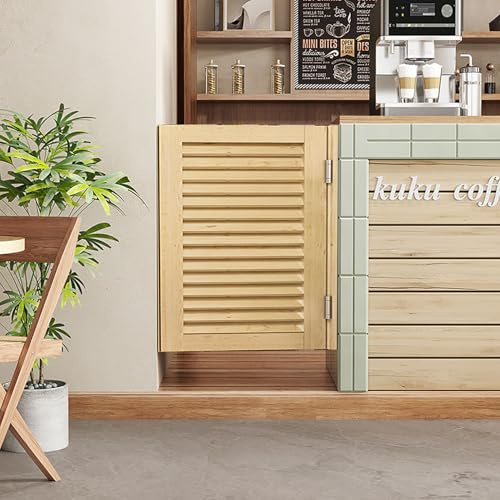 Pounjsd Puertas Batientes de Café Retro, Puerta Abatible De Madera Maciza For Interiores Y Exteriores, Puerta Vaiven Puertas Batientes, Lavandería/Porche/Bar/Puerta Giratoria Doble En La Entrada