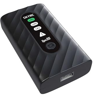 Yangers RC Balance akku ladegerät 35W, SKYRC Type35 Smart USB C PD Power Schnellladung für 7,4V 11,1V 14,8V 2S 3S 4S LiPo LiHV Life Batterien, Kompakt Leicht Mini Taschenformat Feldreisen