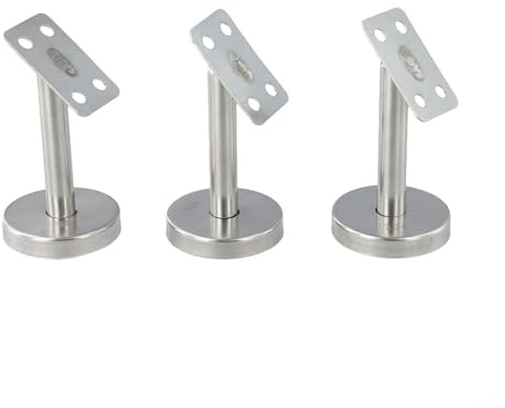 Handrail Brackets, 3PCS Adjustable Brackets for Handrails, Wall Mounted Stair Railing Support for Stairs in Residential Or Commercial Spaces(80mm-B)
