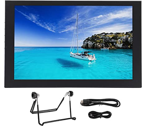 NUMNBE 10.1in Capacitive Touch Screen Monitor, HD 1280x800, Built - In Speaker, VGA and Multimedia Interface - Versatile Connectivity, Wall Mountable Design, Ideal for DVRs and PCs