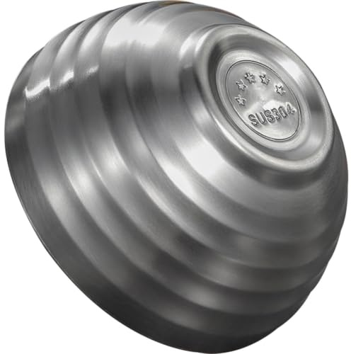 Cabilock Tazón de Acero Inoxidable de Doble Capa Aislamiento Térmico para Sopa y Fideos, Resistente y Saludable, Adecuado para Restaurantes y Familias