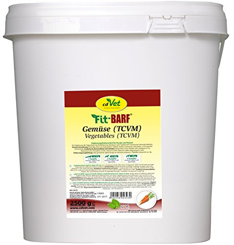 Fit-BARF Gemüse (TCVM) 2,5kg - Getreidefreie Alternative für Hunde & Katzen, Mit Topinambur & Karotte