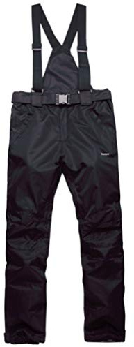 Mitef Skihose für Erwachsene, Warm, Gepolstert, Winddicht, Wasserdicht, Snowboardhose, Schwarz, S