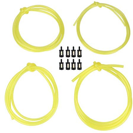 1,5 Meter Gas Benzin Kraftstoffschlauch mit 8 Teilen Kraftstofffilter, Benzin Öl Schlauch Ersatz Set (4 Größen)