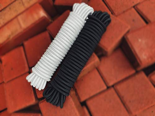 Machermann Expanderseil Gummiseil Gummileine Planenseil Spanner Gummischnur Gummikordel Spannseil Kordel Leine (Weiß, 4 mm)