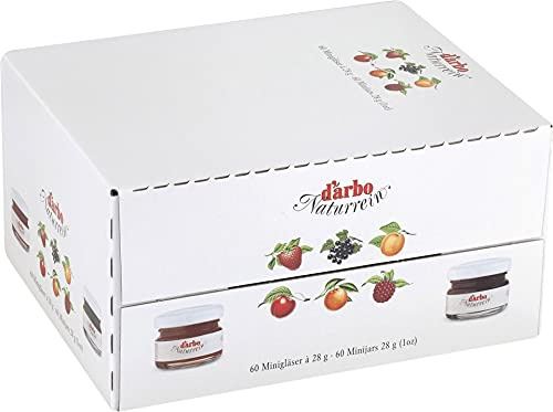 Food-United MINI-KONFITÜRE EXTRA ERDBEERE NATURREIN Set 60x 28g fruchtiger-Brot-Aufstrich von DARBO höchster Qualität ideal für Füllungen-Gebäck-Kuchen-Plätzchen-Glasuren