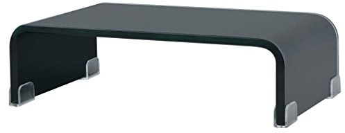 Fast delivery-Acrylic Monitor Riser for Office Home Desktop, Desktop Computer Monitor Stands for Laptop Screen TV Monitor, Keyboard Storage, Desk Riser Shelf Sturdy Glass Black 15.7x9.8x4.4
