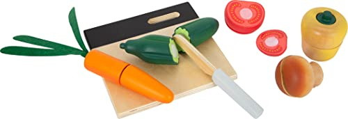 small foot Set per tagliare le verdure fresh in legno, cibo per la cucina dei bambini, gioco di ruolo da 2 anni, 12329