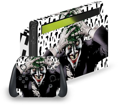 Head Case Designs Offizielle The Joker DC Comics The Killing Joke Darsteller Kunst Vinyl Haut Gaming Aufkleber Abziehbild Abdeckung kompatibel mit Nintendo Switch OLED Bundle