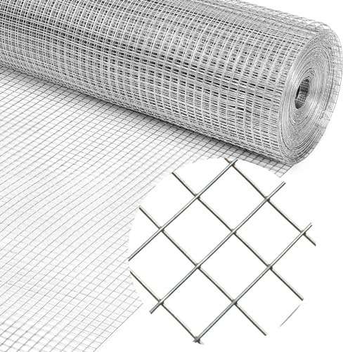 Wire Mesh Aviary Fence 40CMX10M Galvanized Metal Wire Mesh Roll Rodent Proofing Welded Chicken Wire Mesh Fencing Rabbit Animal Enclosure
