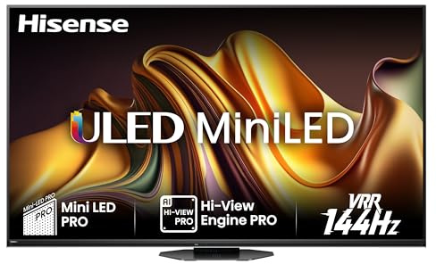 Hisense 75U8NQ - Mini-LED Televisor, 75 Pulgadas,con Quantum Dot Colour, 2.1.2 Sonido multicanal, Modo Juego de 144Hz VRR 240 fps, Dolby Vision IQ & Dolby Atmos, Procesador Hi-View Engine (Nuevo 2024)