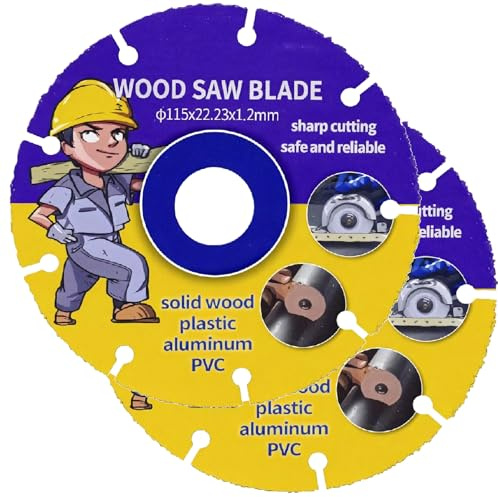 Xiciki Sägeblatt für Winkelschleifer - 2 Pcs Trennscheiben 115, Flexscheibe für Holz, Trennscheibe, Flexscheiben schneidet mit 22,23 mm Bohrung, Carbide Flexscheiben für Sperrholz, Kunststoff