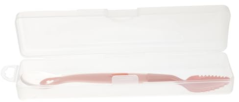 SHOWERORO Doppelkopflöffel Aus Freiem Silikon Mit Aufbewahrungsbox Ergonomischer Babylöffel Zum Füttern Und Abkratzen Von Fruchtbrei Für Zuhause Und Unterwegs