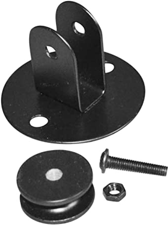 DECOMELODY Umlenkrollen für Seile aus Metall Schwarze Deckenlampen Umlenkrolle mit Abnehmbarem Rollen Design 7mm Führungsschlitz für Pendelleuchten | Kabel Sicher Geführt, für Wandführung per Zugseil, Feine Form mit Elegantem Look