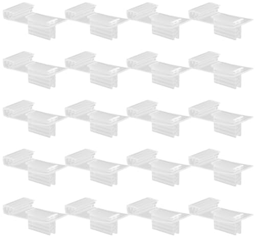 MUCKLILY 20 Stück Transparente Pvc Etikettenhalter mit Clip Einsetzbar für Einzelhandel Supermarkt und Regale und Wiederverwendbar