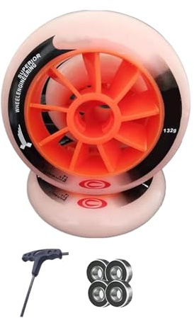 2 Stück/3er Pack 90 mm 100 mm 110 mm 125 mm Geschwindigkeit Inline Skate Rollen Rollschuh Skating Räder Outdoor Indoor Professionelles Training 85A Rennrad mit ABEC 9 Lagern