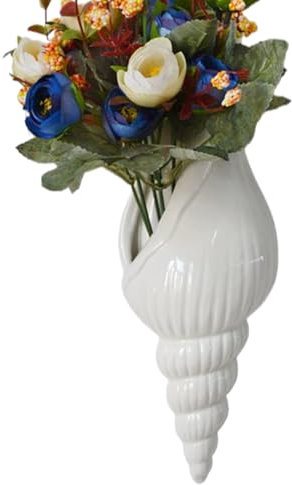 Wandvasen Für Moderne Deko - Dekorative Muschelvase Für Zuhause | Haushalt Wanddekoration Aus Keramik Für Wohnzimmer Schlafzimmer Und Wohnung