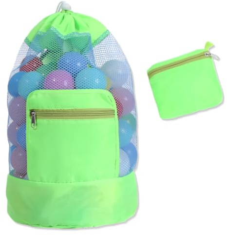 KUMSODE Bolsa Grande de Malla para Juguetes de Playa Mochila Duradera con Cordón Ajustable para Nadar y Jugar en la Piscina para Niños Juguetes para Niños Bolsas de Almacenamiento
