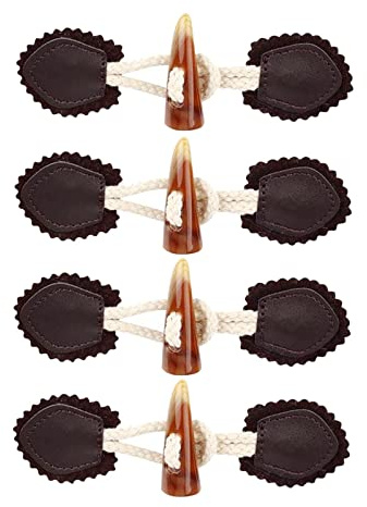 RadianceBiz 4 Paar Dufflecoat Verschluss Knebelknöpfe Toggle Verschluss knöpfe Mantel Knebelverschluss für, Dufflecoat Buttons DIY Handwerk Kleidung