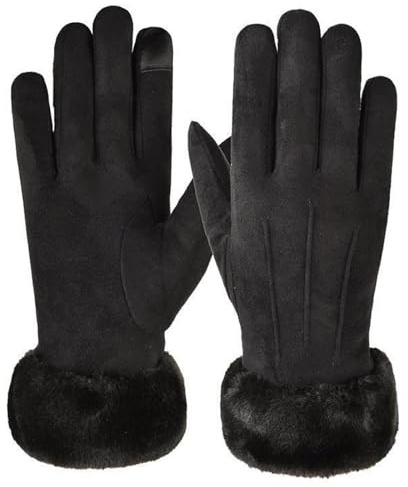 MLPKOI Guanti Termici Donna Touchscreen, Guanti Invernali Caldi, Guantis invernali da donna, con foderato per il freddo, termici, touch screen, per esterni, Eleganti, per Regalo Guida, Sci