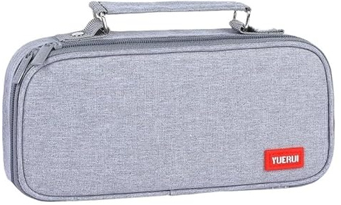 JUSKAQZYI Estuche Escolar Estuche Grande for lápices, Organizador de Almacenamiento for papelería, Ideal for el Regreso a Clases, for Profesores y Estudiantes, Estuche Grande Cuero(Grey)