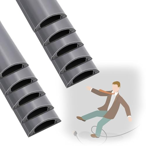 calpestabile passacavi Nascondicavo Per Canaline Passacavi Con Larghezza Esterna Di 22, 30, 50 E 70 Mm, Copricavo Per Cavi Da Pavimento Per Aziende/garage(10 PCS,L x Outer Width 180cm x 70mm)