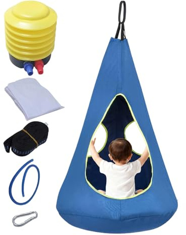Kids Pod Swing Seat – Hamaca exterior multifuncional, tejido Oxford transpirable | Nido colgante, soporte de peso de hasta 150 Kg, Terraza Jardín, Balcón, Equipo de Juego para Césped, Dormitorio