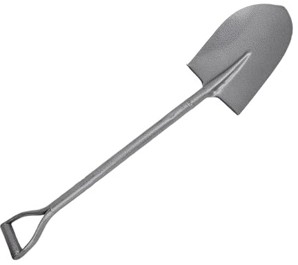 RASTKY Liten spade i metall, starkt D-handtag, spetsig spets för trädgårdsarbete och camping, stål MN 100 cm