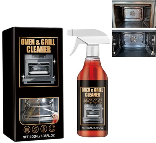 Limpiador de horno y parrilla, limpiador de estufas de gas, spray de limpieza multisuperficie, spray desengrasante para horno, limpiador de cocina, limpiador de grasa, cocina, para encimeras, placa de