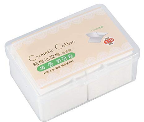 Dischetti in cotone, dischetti struccanti 150 pezzi, dischetti in cotone cosmetico quadrato non tessuto premium, ipoallergenici, non sfilacciati, adatti per la cura della pelle, struccante