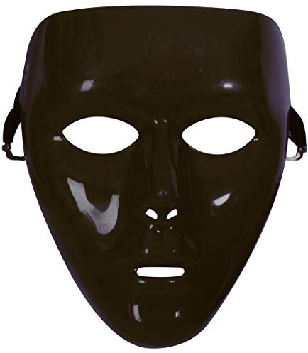 KarnevalsTeufel Gesichts-Maske einfarbig Phantom Einheitsgröße Kunststoff